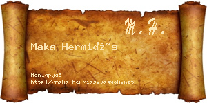Maka Hermiás névjegykártya